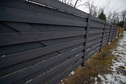 Забор из брашированной доски