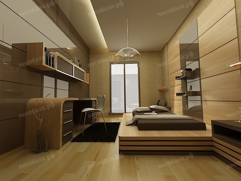 Уютный дизайн спальни в японском стиле