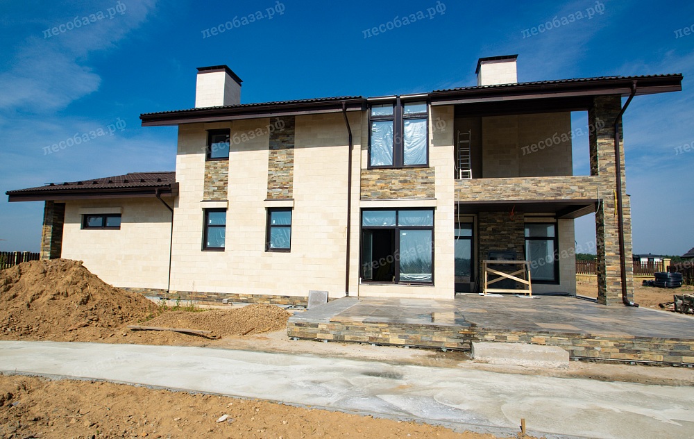 Отделка Дома Фасадным Камнем Фото