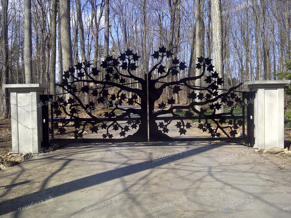 ворота в виде дерева