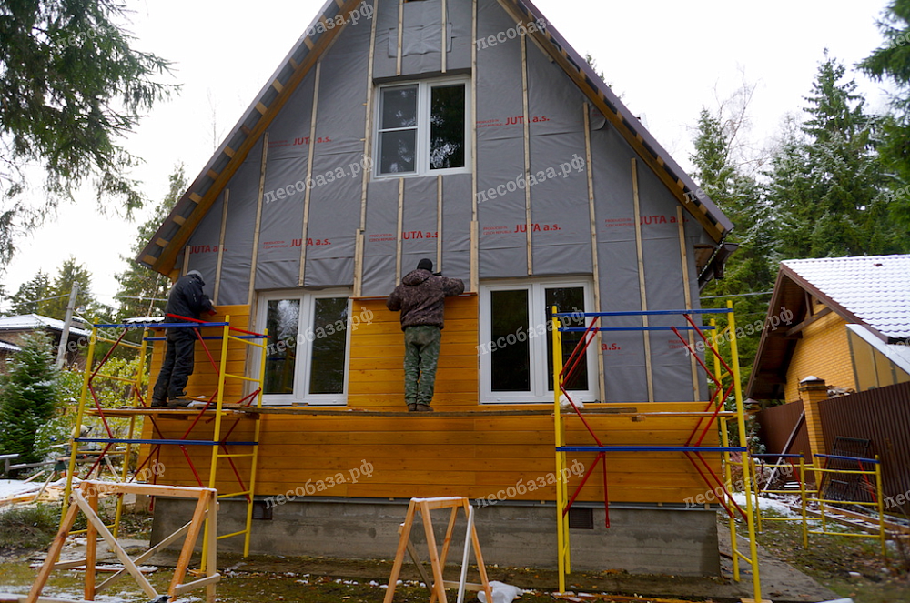 Стены каркасного дома с вентилируемым фасадом