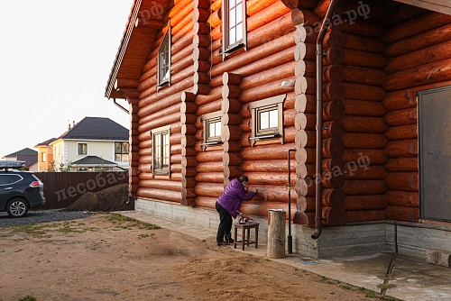 покраска деревянного дома цена