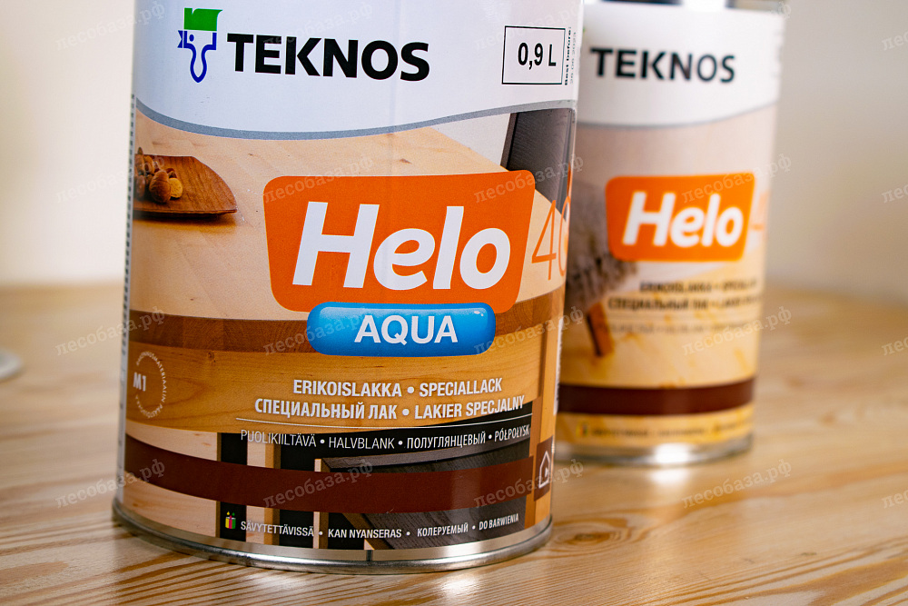 Специальный лак Teknos HELO придающий уникальный полу глянцевый тон и высокую степень прочности