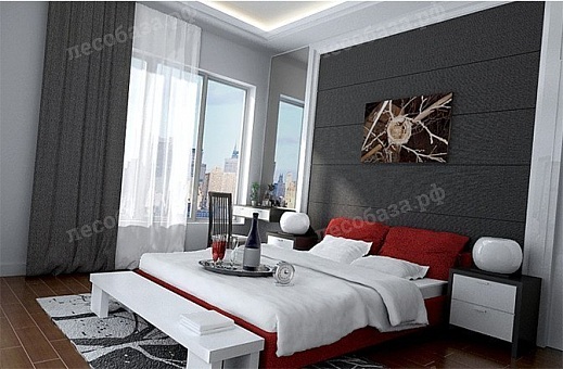 Дизайн интерьера спальни в серых тонах