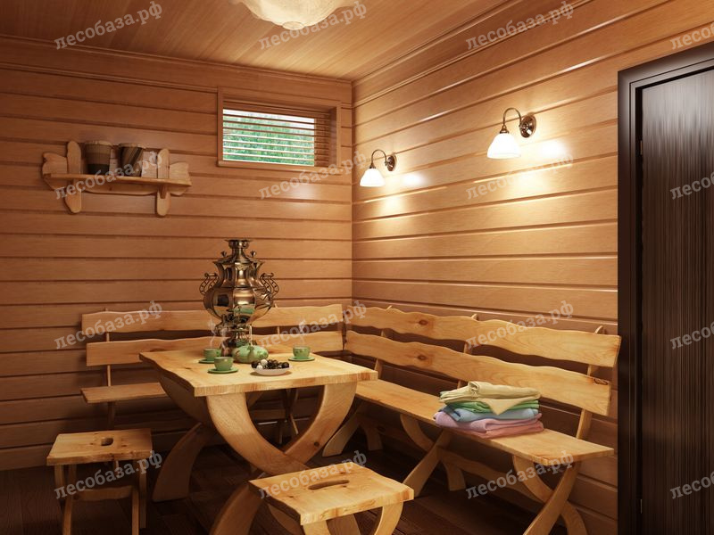 Комната отдыха.Предбанник.