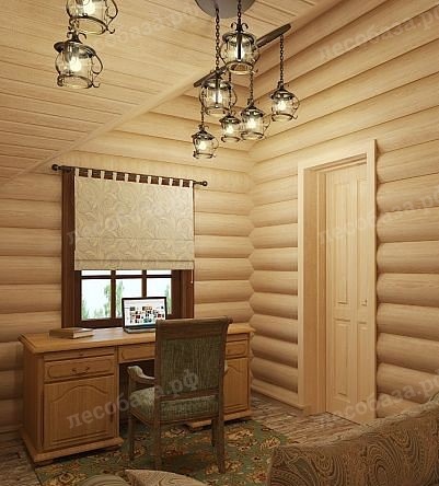 кабинет в деревянном доме