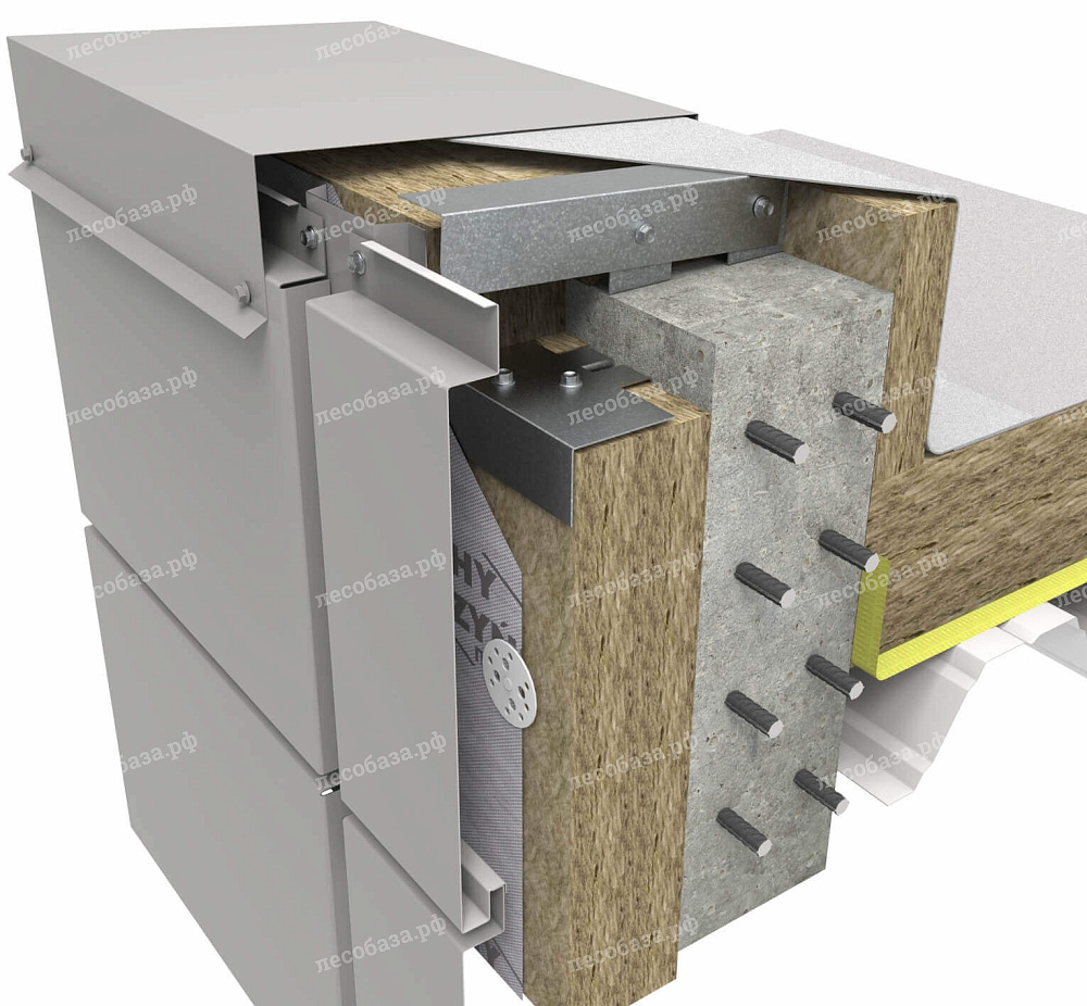 Устройство вентилируемого фасада