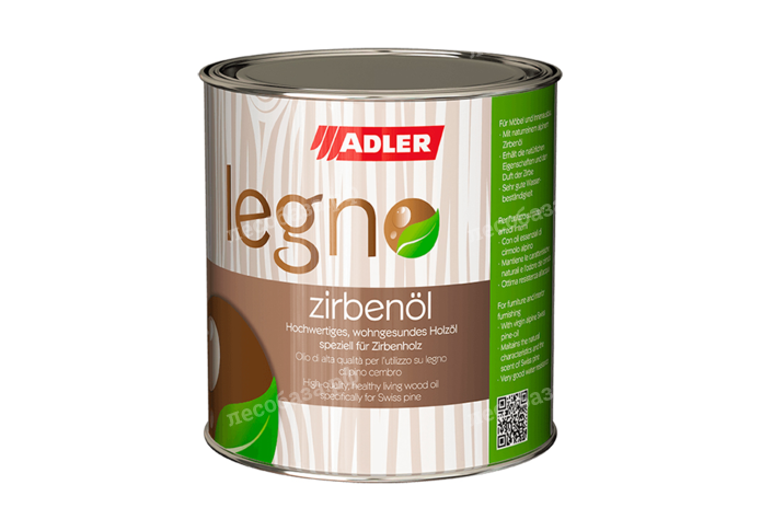 Масло ADLER Legno Zirbenöl, бесцветное - 2,5 литра