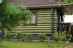 Дом из оцилиндрованного бревна в Москве