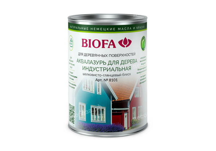 Аквалазурь для дерева BIOFA 8101 - 1 литр