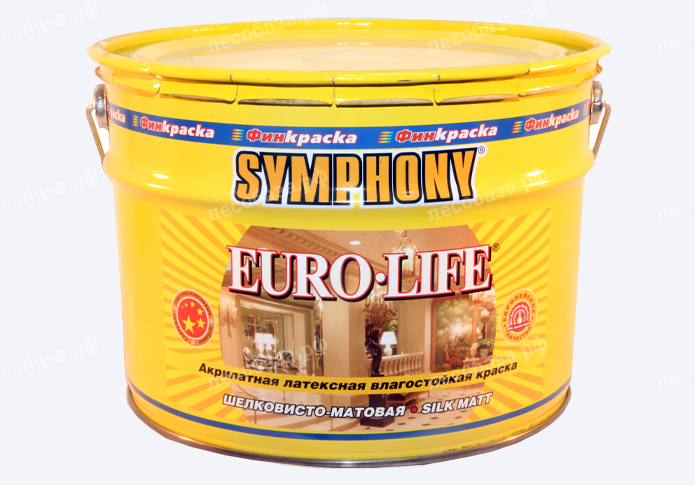 Укрывная акриловая краска EURO-LIFE Symphony Base 1 - 9 литров