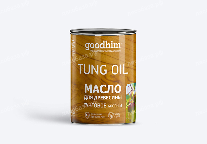 Масло для древесины ТУНГОВОЕ GOODHIM - 0.75 литра