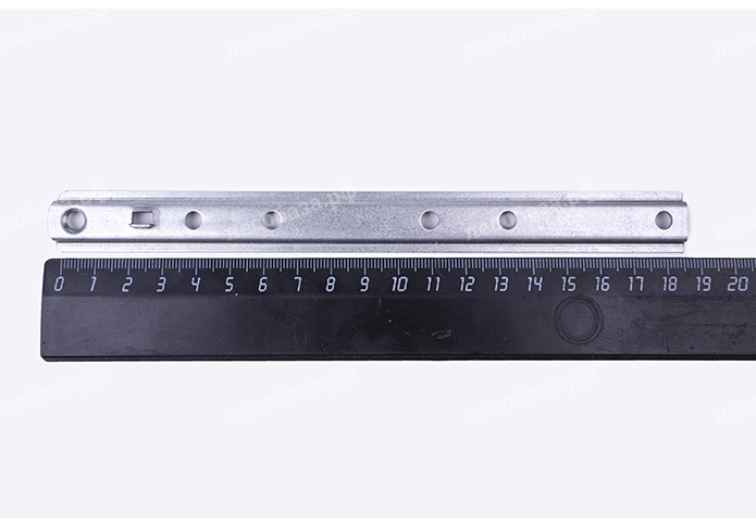 Усиленный крепеж для планкена и террас 190х18х1,0 со стопором (зазор стопора 6мм)