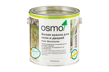Краска для окон и дверей OSMO Holz-Deckfarbe (2104 белый) - 0,125 литра