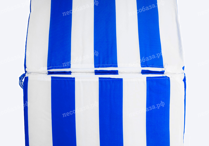 Матрац 710х570/1130х570 мм с вертикальной подушкой - бело-синий Premium