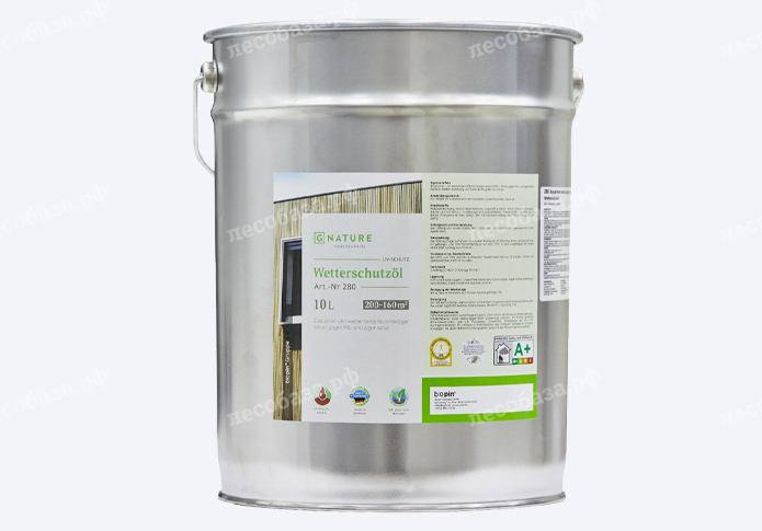 Защитное масло для внешних работ Gnature 280 Wetterschutzöl - 10 литров