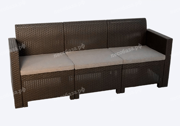 Nebraska sofa 3 (трехместный диван) - венге
