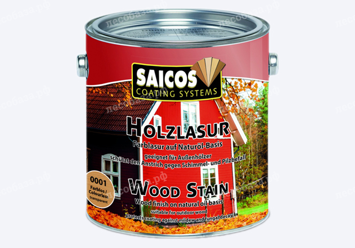 Защитная цветная лазурь Holzlasur SAICOS - 10 литров
