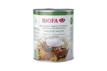 Тиковое масло BIOFA 3752 - 0,125 литра