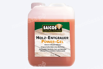 Гель SAICOS для очищения посеревшей древесины Holz-Entgrauer Power-Gel - 2,5 литра