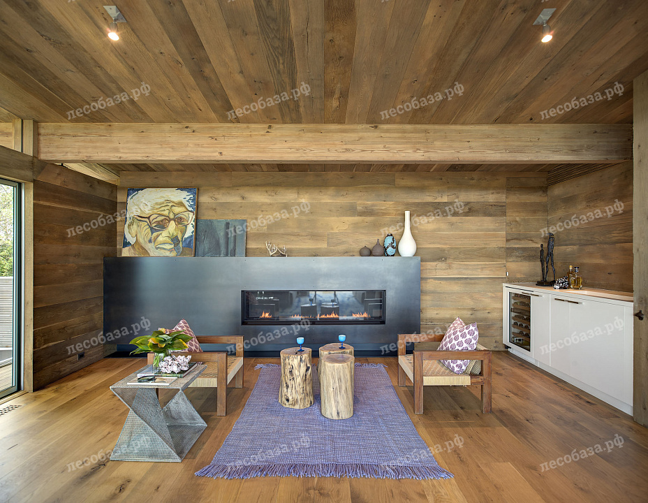 Стиль минимализм в деревянном доме