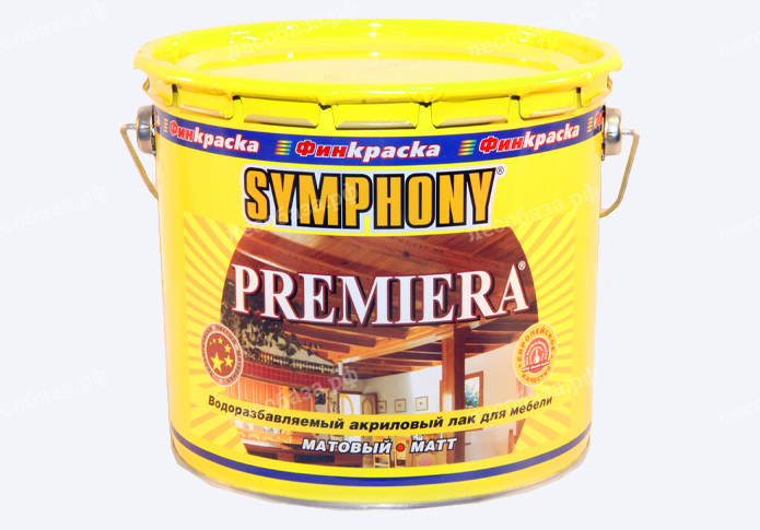 Лак для мебели матовый PREMIERA Symphony - 9 литров