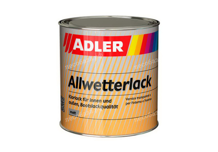 Лак для торцов Adler Allwetterlack, глянцевый - 5 литров