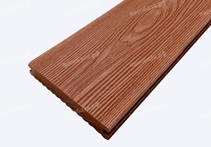 Террасная доска Holzhof Solid полнотелая 150*18*4000 мм - коричневый